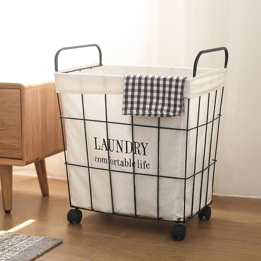 Amazon.com: KDFJ Retro Laundry Basket Iron Art Dirty Clothes